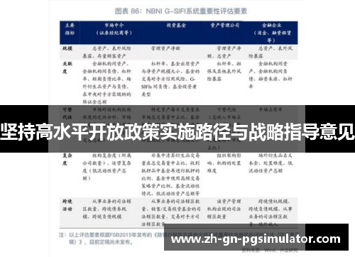 坚持高水平开放政策实施路径与战略指导意见