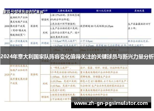2024年意大利国家队阵容变化值得关注的关键球员与新兴力量分析