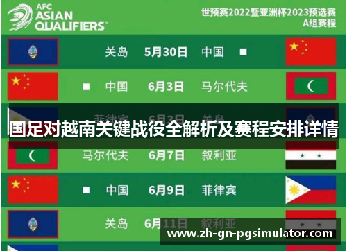 国足对越南关键战役全解析及赛程安排详情