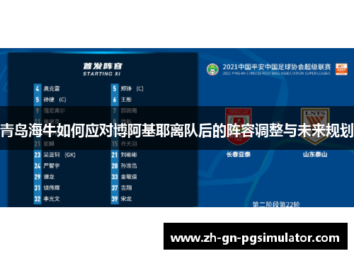 青岛海牛如何应对博阿基耶离队后的阵容调整与未来规划